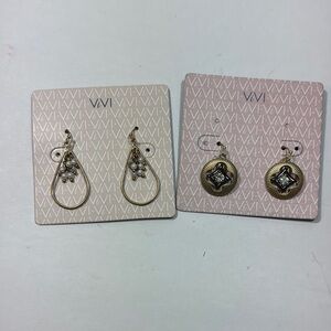 ViVI Gold and Silver Dangle Earrings